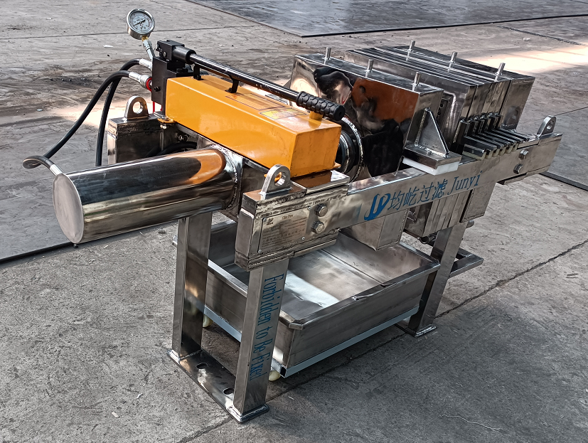 1 square meter manual oil cylinder filter press optimizes the decolorization and filtration process
